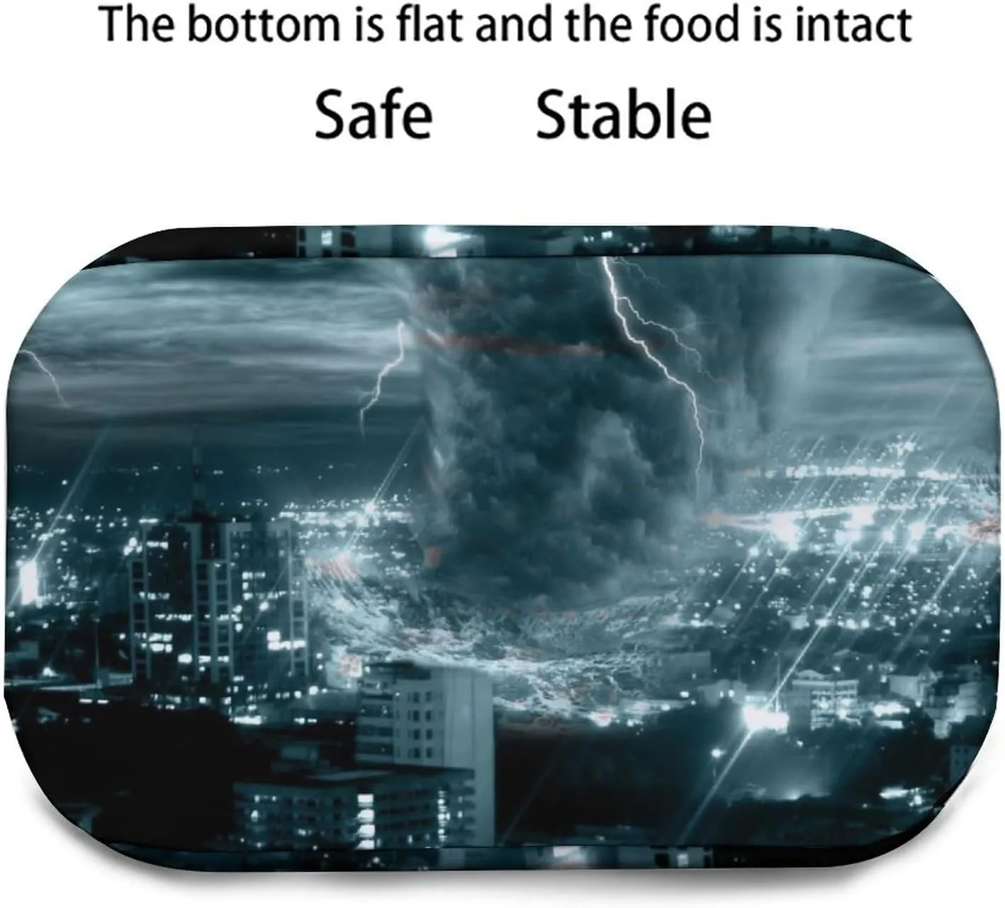 Chicago City Tornado Storm Weather Adjustable Shoulder Strap Insulated And Leak Proof Premium Lunch Bag Unisex