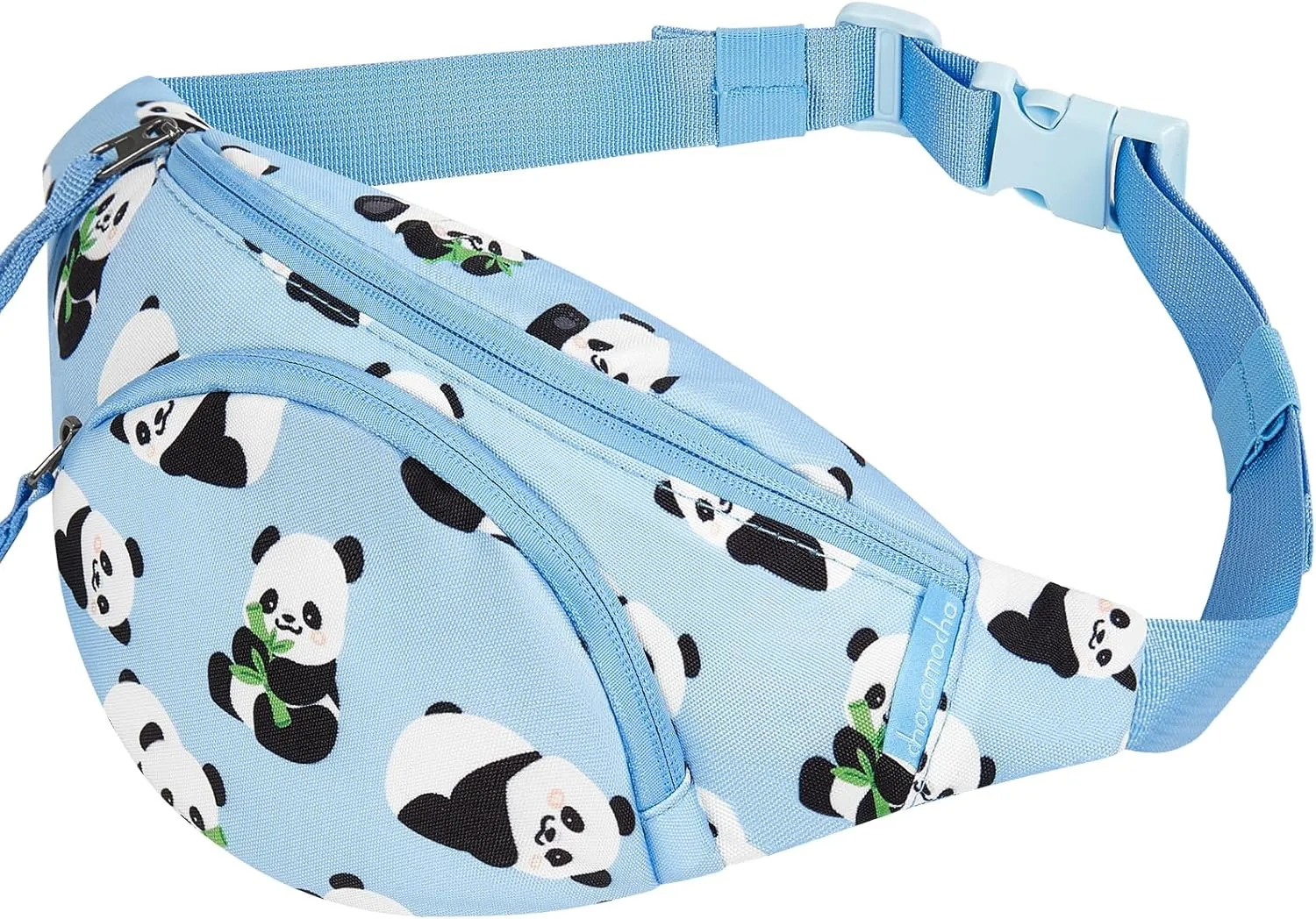 Choco Mocha Kids Fanny Pack for Girls, Toddler Belt Bag 2-4 4-6 Kid Waist Bag Outer for Little Girls age 6-9 8-12 Small Hip Pack (Blue Panda)