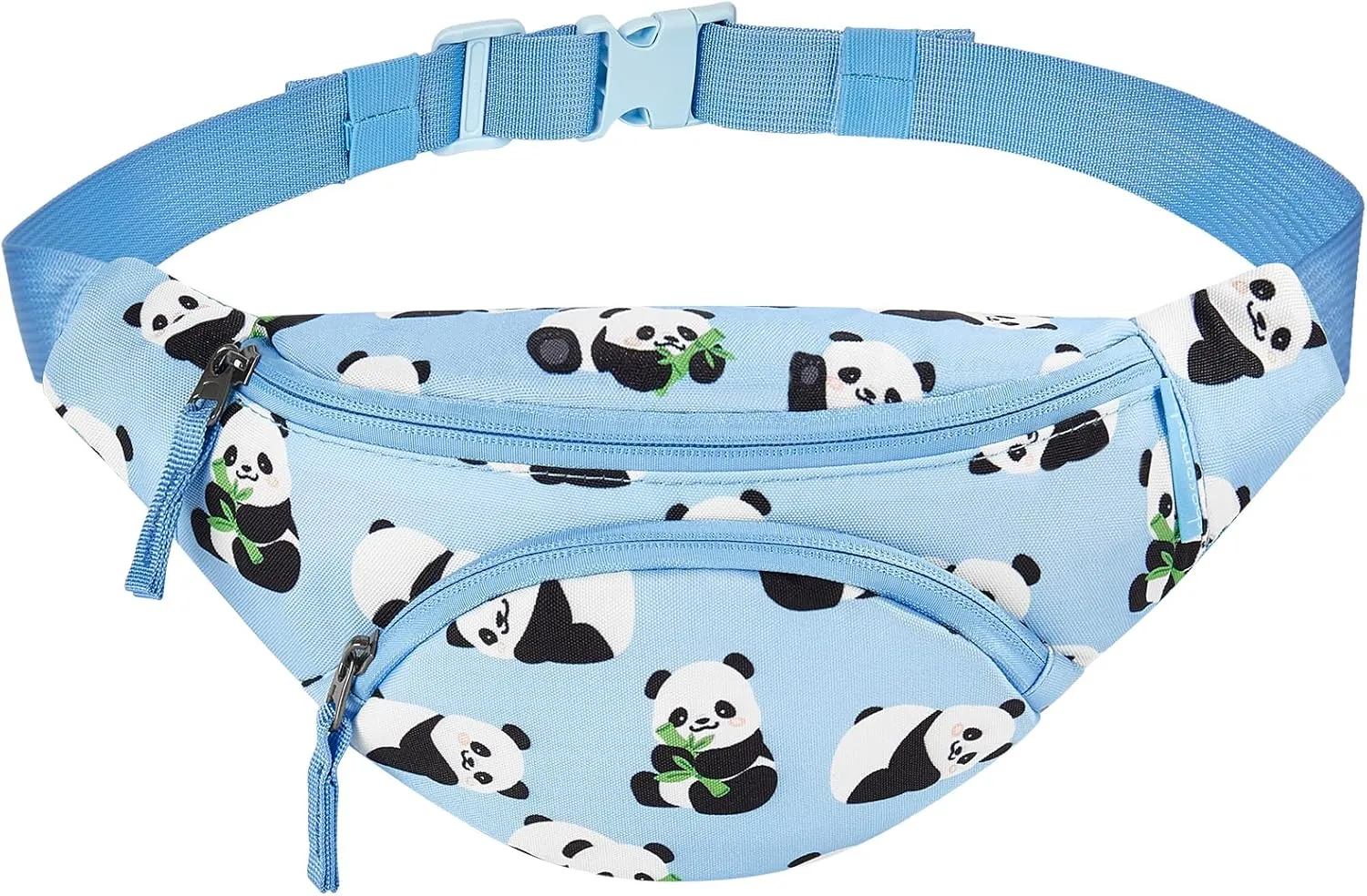 Choco Mocha Kids Fanny Pack for Girls, Toddler Belt Bag 2-4 4-6 Kid Waist Bag Outer for Little Girls age 6-9 8-12 Small Hip Pack (Blue Panda)