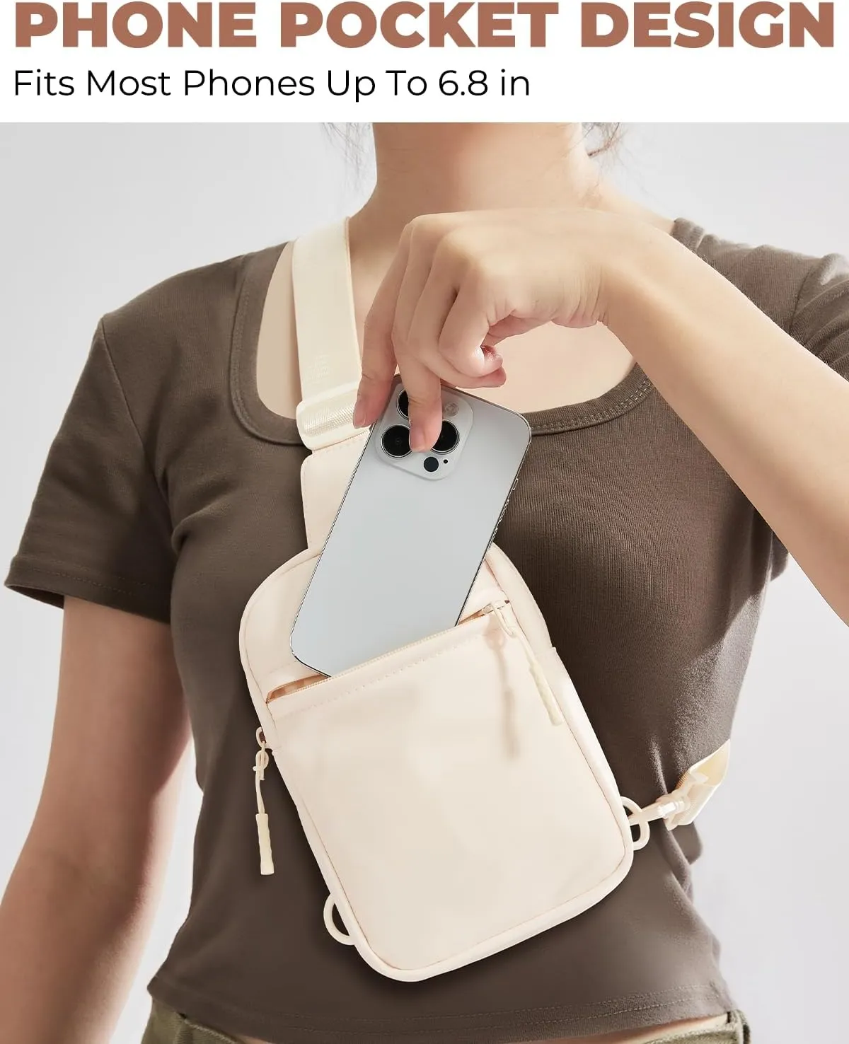 CHOLISS Small Sling Bag for Women and Men, Crossbody Bags Trendy Fanny Packs Chest Bag with Extended Strap