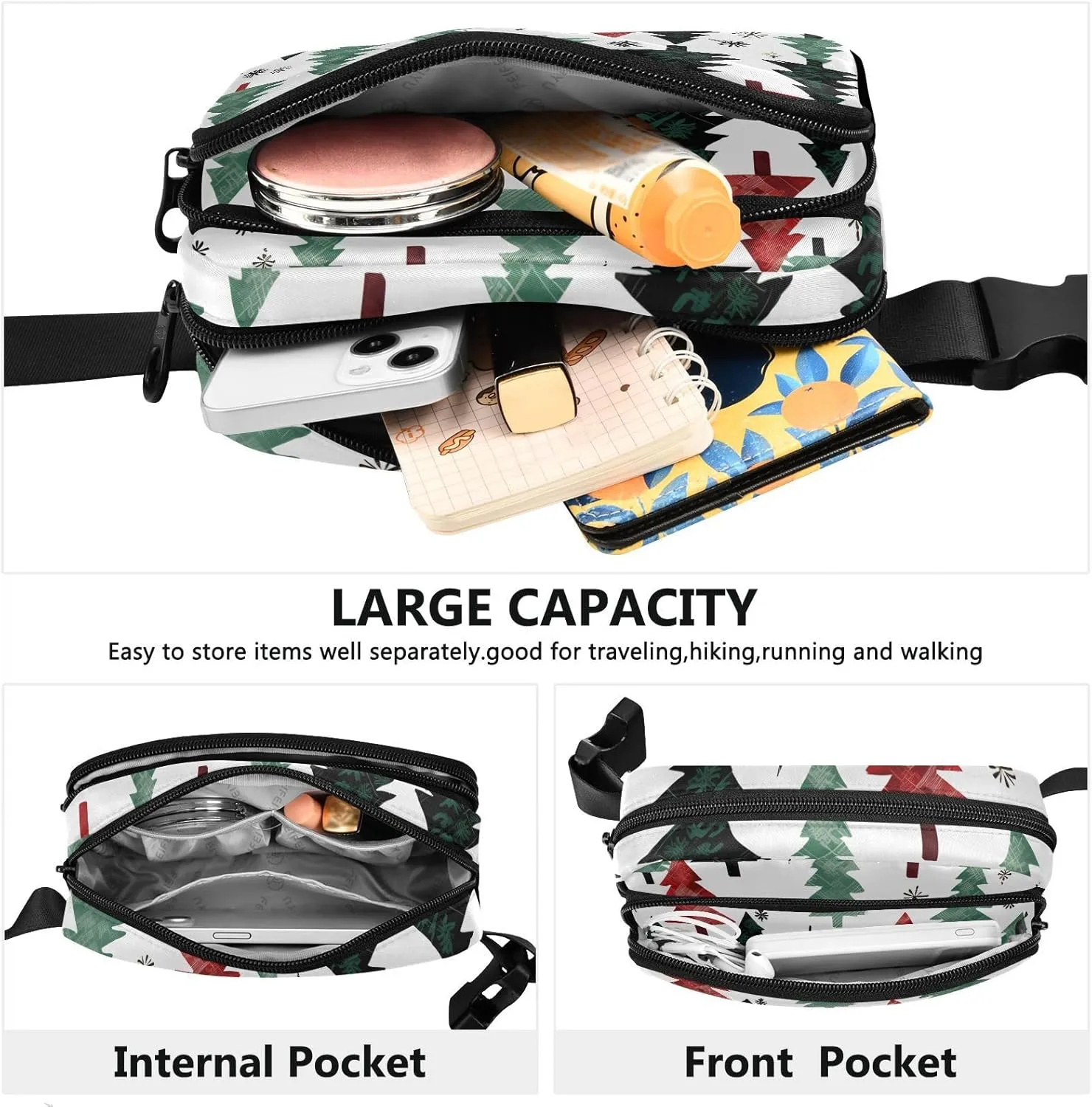 Christmas Tree Fanny Packs for Women Fanny Pack For Men Belt Bag Crossbody Fanny Packs for Women Running Fanny Pack Waist Pack 21341187