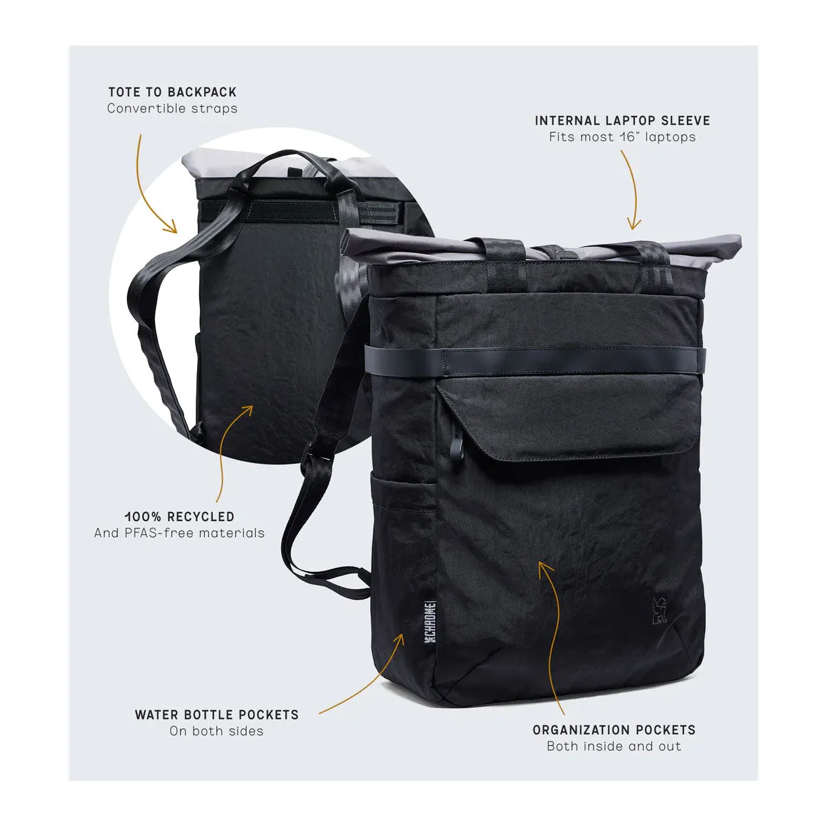 Chrome Industries : Valencia 22L Totepack : Black