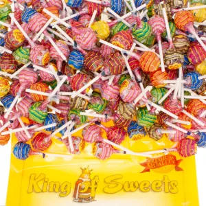 Chupa Chups Classic Lollipops | 5 Pounds | Assorted Fruit Flavors | Individually Wrapped Candy Variety Pack | King of Sweets Bag | Halloween & Easter Candy | Bulk Value, Resealable Pack
