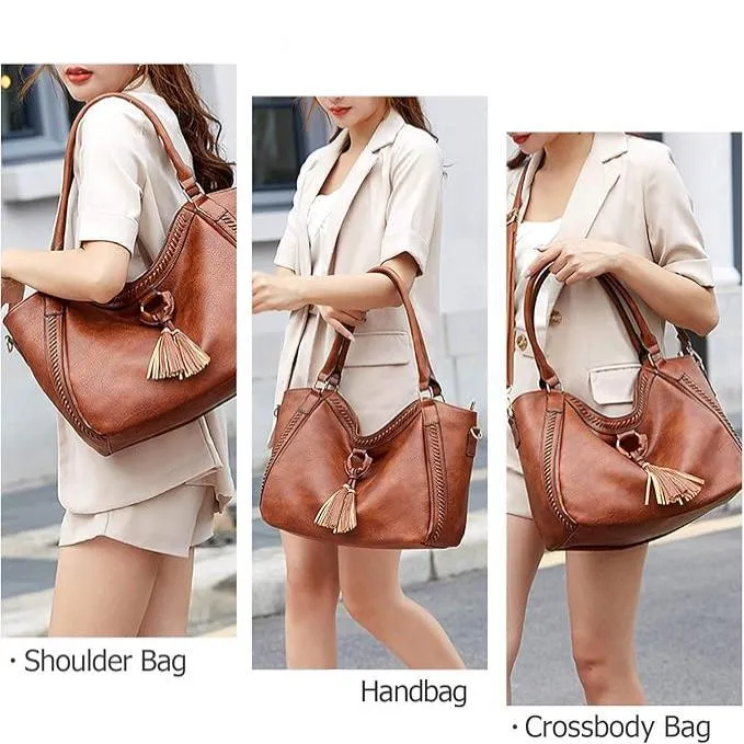 Clarisa | Elegant Tote Bag with Tassel Accent and Versatile Straps