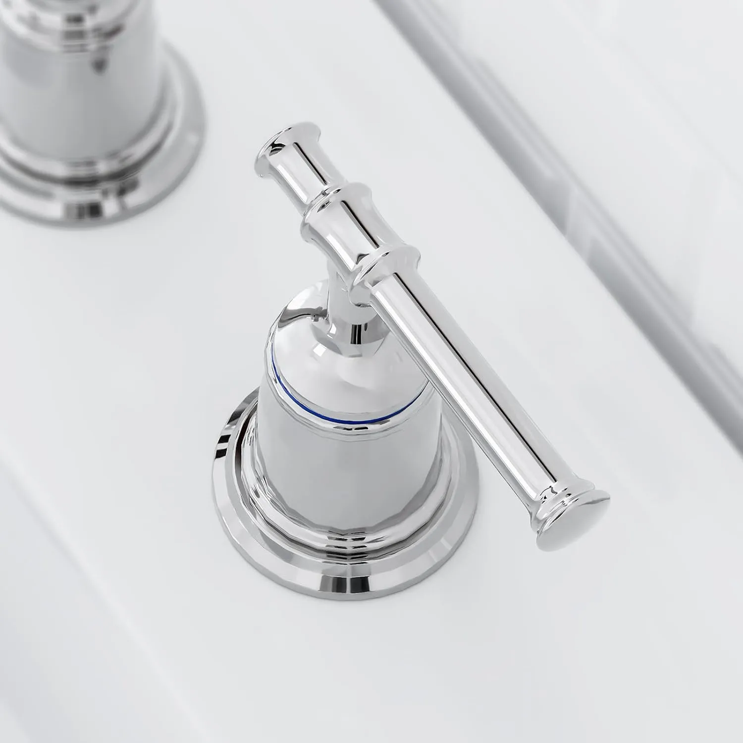 Classical 8 inch Bathroom Faucet, Bathroom faucets for Sink 3 Holes, Widespread Brushed Nickel Bathroom Faucet with Pop Up Drain and cUPC Lead-Free Hose (Chrome 1 Packs)