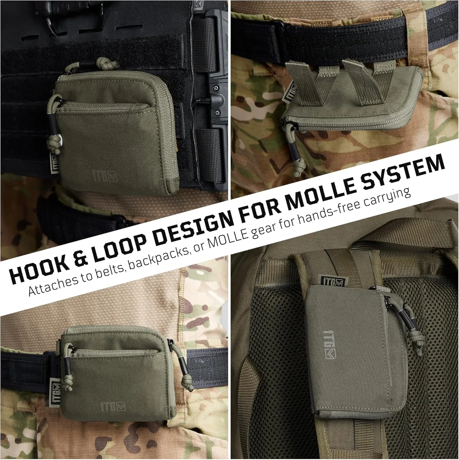 Coin Purse, 500D NYLON Small Coin Pouch for Men, Minimalist Wallet Change Bag Money Pouch Tactical ID Card Holder with YKK Zipper