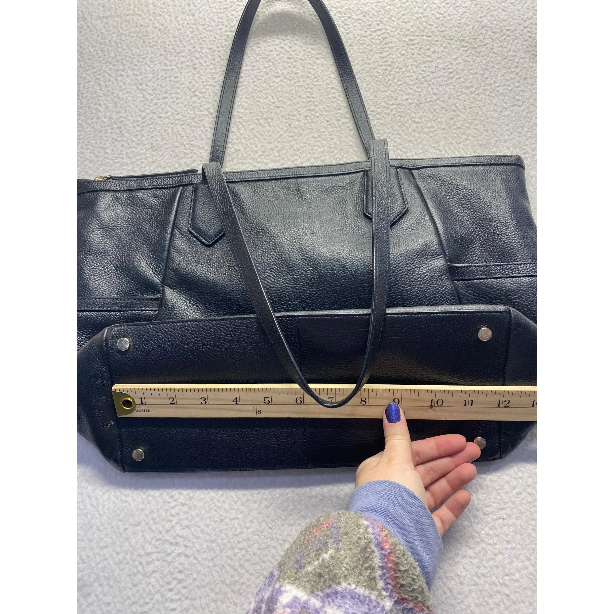 Cole Haan Black Leather Tote Bag #5770
