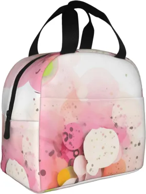 Color Fragment Paper Reusable Large Capacity Handheld Insulated Lunch Bag Lunch Bag For Work Office Camping Picnic