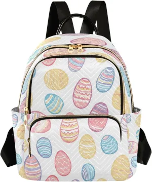 Colored Eggshell Women Backpack Purse Fashion Ladies Shoulder Bag Casual College Travel Backpacks Bag Medium