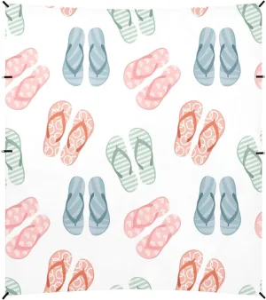 Colorful Flip Flops Beach Tent Camping Sun Shelters Portable Outdoor Canopy Sun Shade for Camping Trips Fishing Backyard Fun or Picnics Easy Setup with Carrying Bag