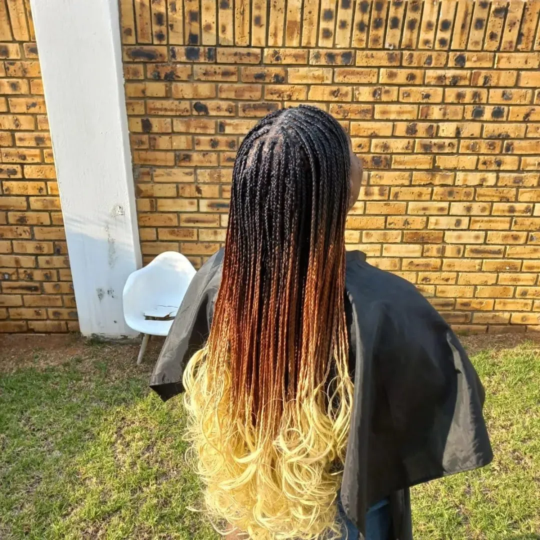 Colorful Queen French Curly Braiding Hair 7 Packs 22 Inch Pre Stretched Ombre Braiding Hair Crochet Braids for Women Spanish Curly Ends Synthetic Hair Extensions 1B/30/613#