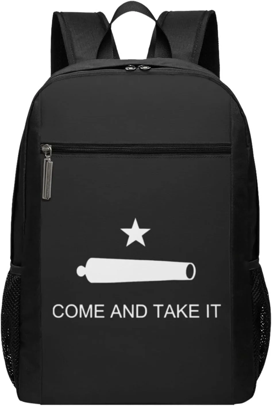 Come And Take It Gonzales Flag Texas Battle Travel Laptop Backpack, Business Anti Theft Slim Sturdy Laptops Backpacks, College Computer Bag Gift for Men & Women Fits 17 Inch Notebook,Black