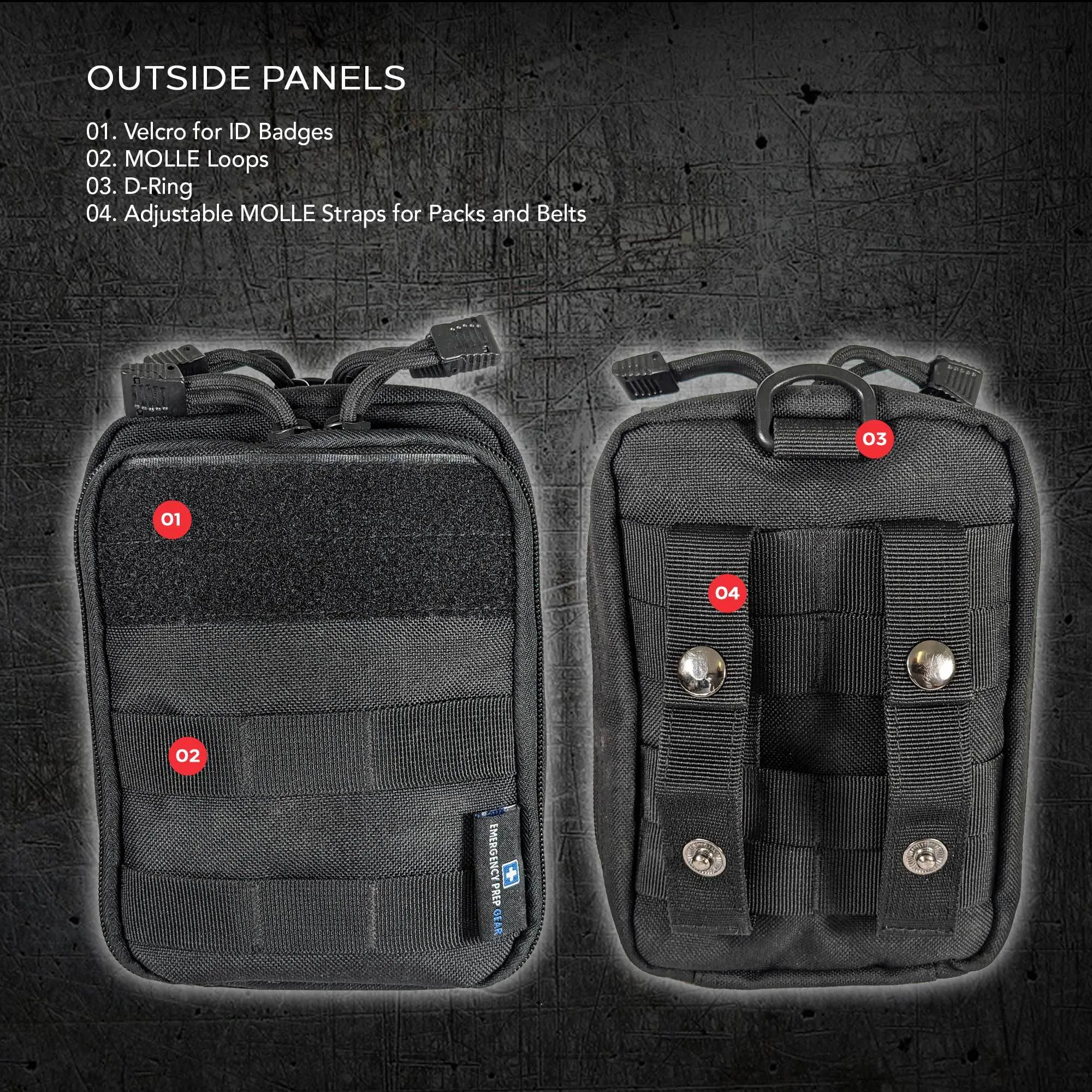 Compact Gear Organizer;  Backpack Organizer | Utility MOLLE Bag;  Pouch | For Backpacking;  Tactical Backpacks;  Day Packs;  Go Bags;  Bug Out Bags;  72 Hour Kits;  Survival | Organize Gear;  Supplies