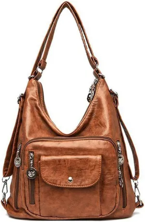 Convertible Backpack Purse for Women PU Leahter Handbag Fashion Hobo Multiple Pockets Tote Satchel Shoulder Bag