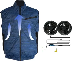 Cooling Vest for Men and Women with Air Conditioning Fans，Water-resistant Surface Lightweight Quick Dry with UV Protection