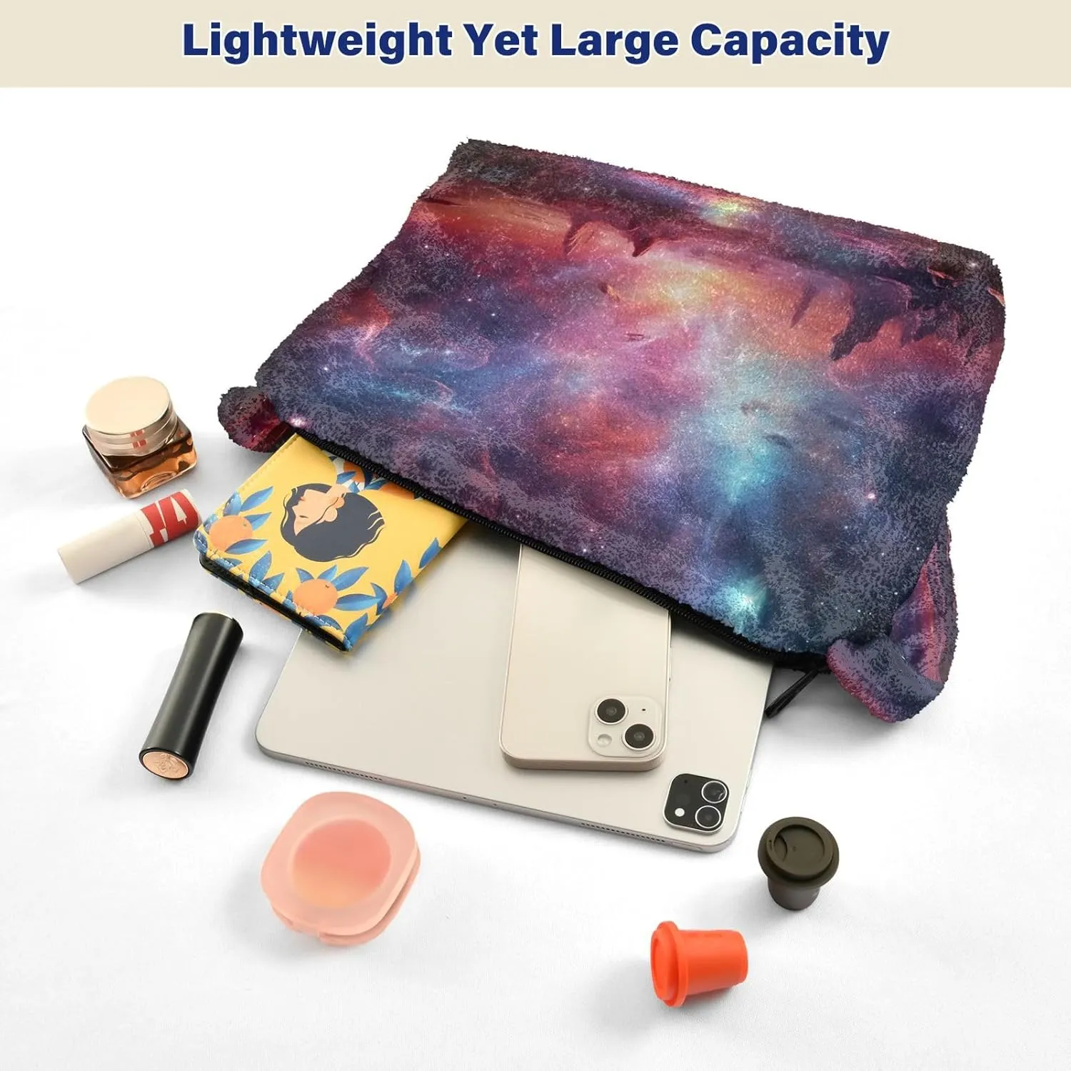 Cosmic Sky with Various Stars and Nebulas Plush Bag, Shoulder Hand Bag, Shoulder Handbags for Women