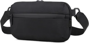 Crossbody bag, Small Sling Bag Fanny Packs for Men Women,Cross Body Fashion Waist Packs,Phone Chest Shoulder Pack Black Belt Bag with Adjustable Strap (Black)