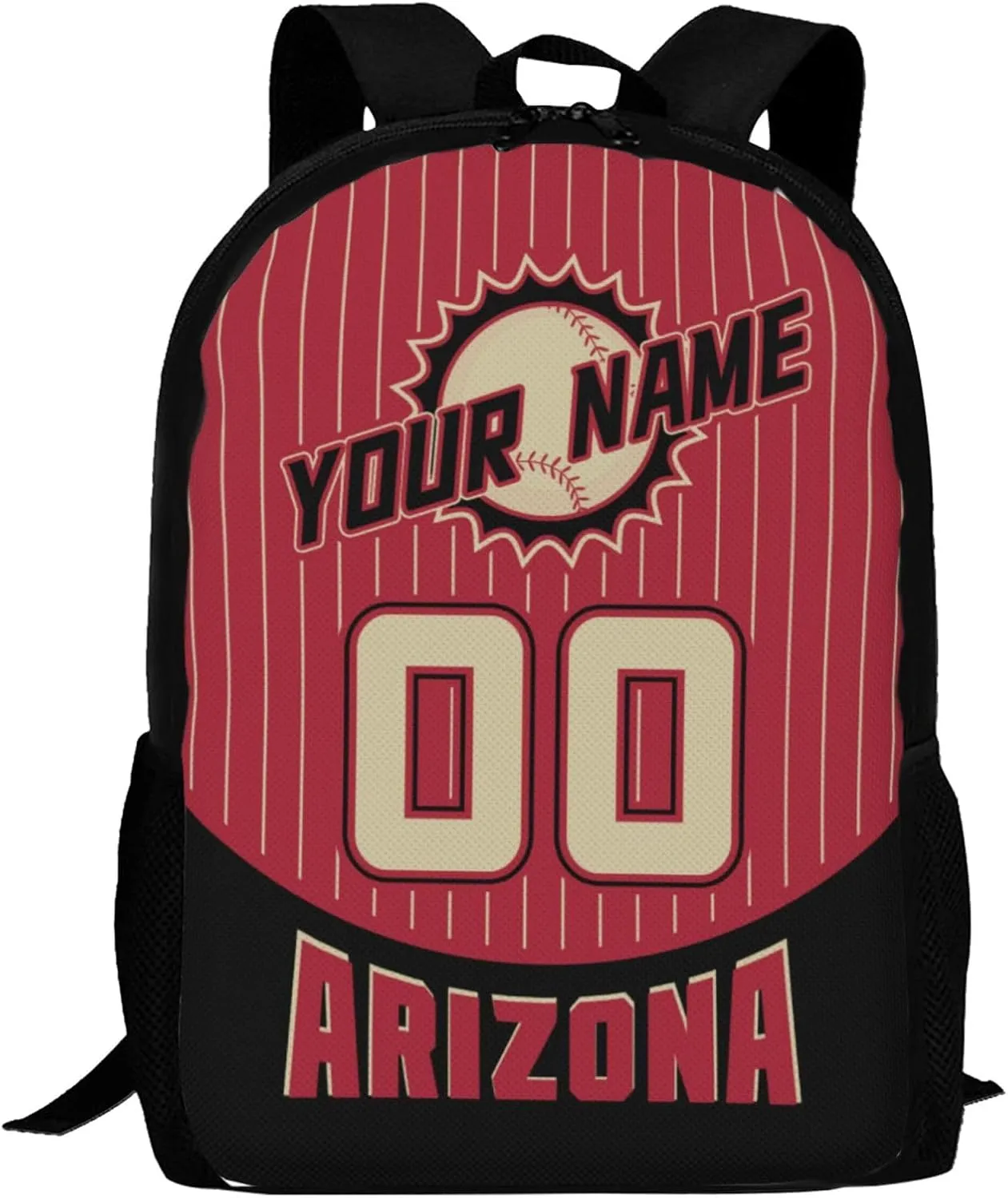 Custom Arizona Backpack for Boy Girl Personalized Name Number High Capacity School Backpacks Laptop Bag Casual Travel Backpack Men Women