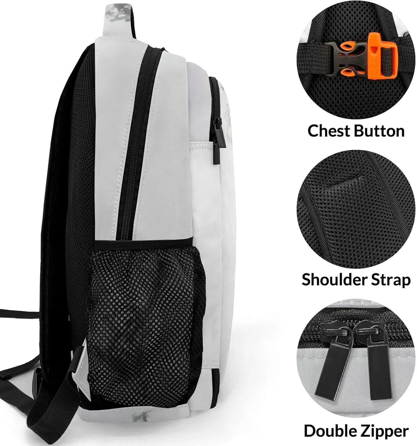 Custom Art Bass Guitar Music Backpack Name Casual Bag Daypack for Women Men Camping Hiking