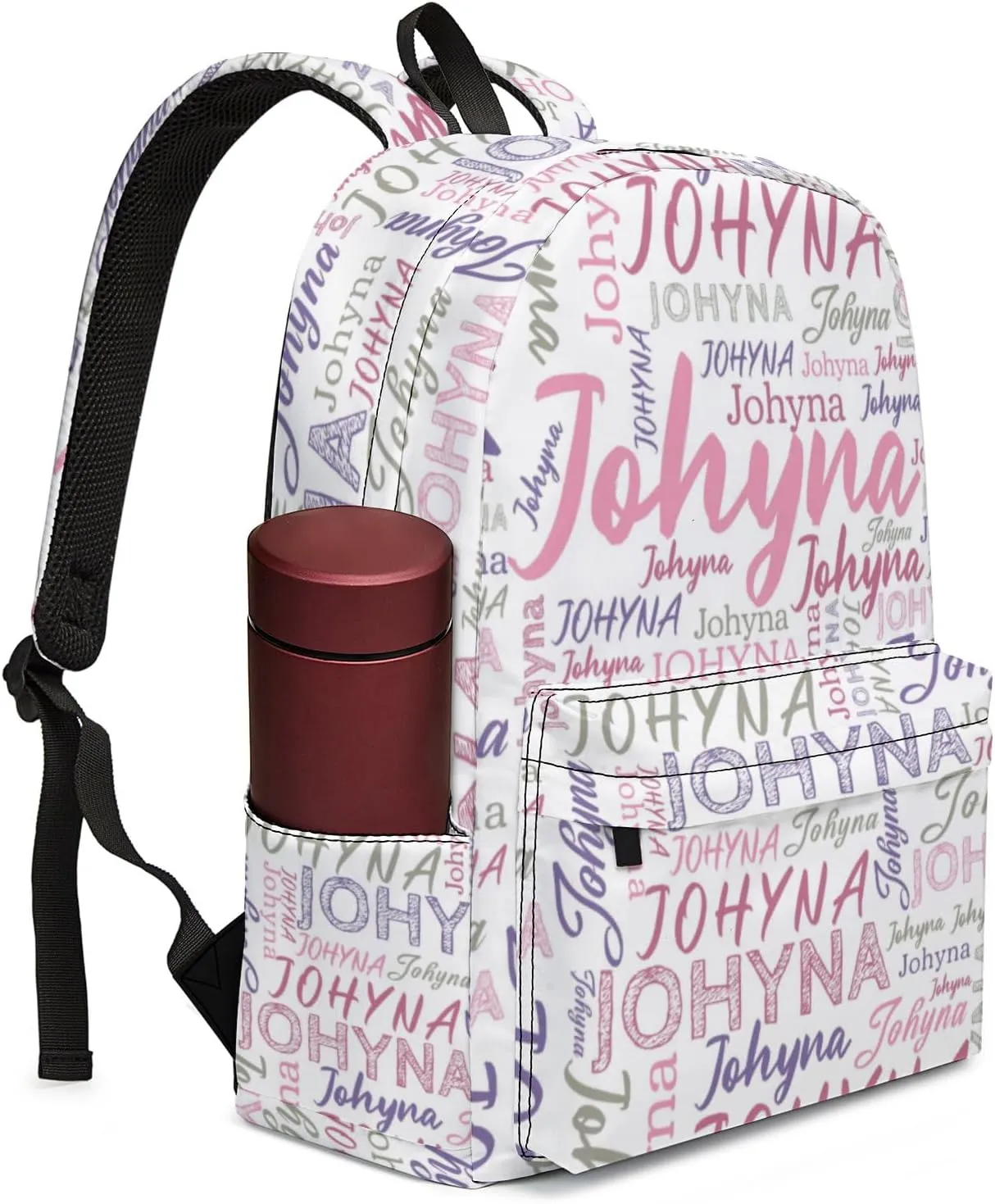 Custom Backpack with Name Personalized Name School Backpack, Customized Bookbag for Boys Girls Kids School Travel Work (Color12)
