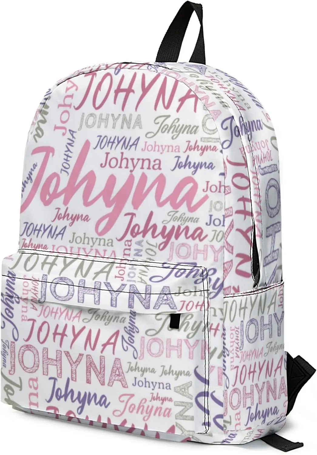 Custom Backpack with Name Personalized Name School Backpack, Customized Bookbag for Boys Girls Kids School Travel Work (Color12)