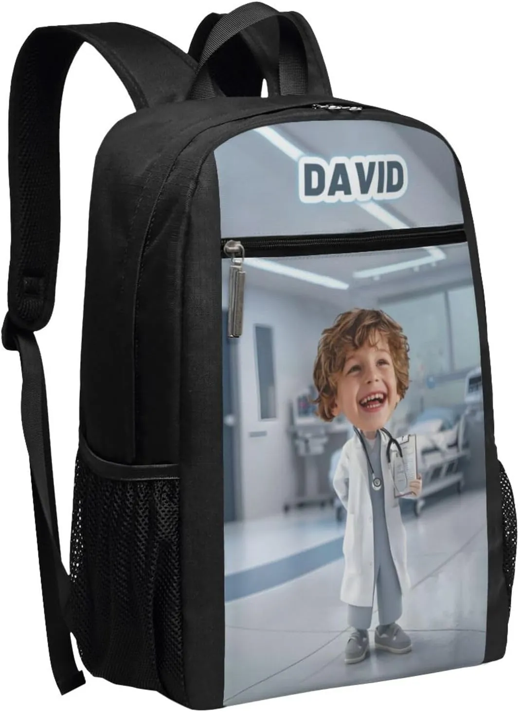 Custom Doctor Backpack Personalized Backpack Add Your Name Text Photo Customize Large-capacity Casual Backpack for Camping Hiking Travel 17in