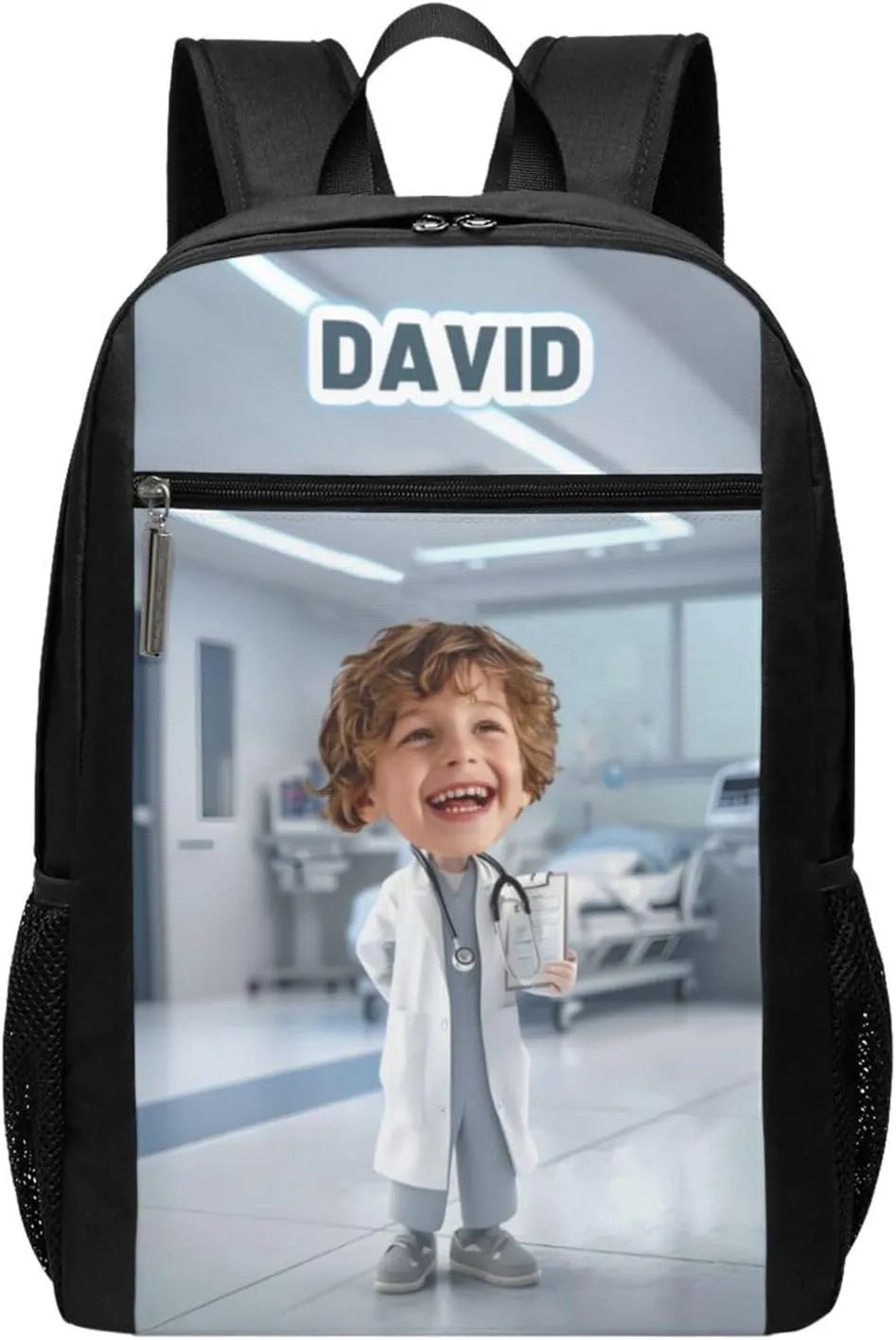 Custom Doctor Backpack Personalized Backpack Add Your Name Text Photo Customize Large-capacity Casual Backpack for Camping Hiking Travel 17in