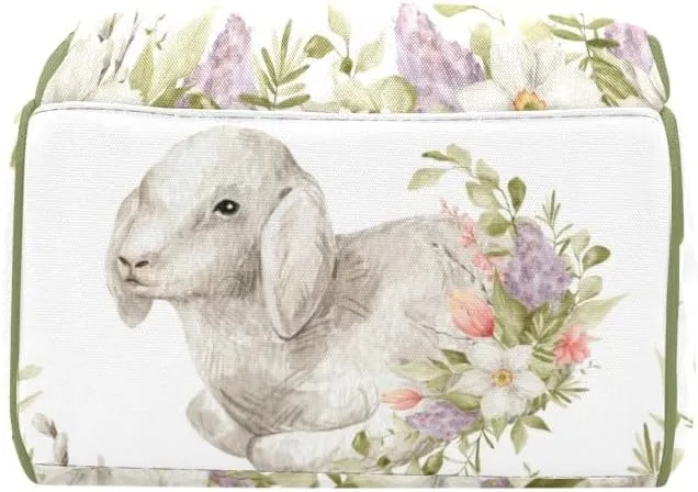Custom Name Diaper Bag Backpack Spring Greenery Floral Sheep Clear Up Clutter: Big Capacity Waterproof Bag with Extra Compartments