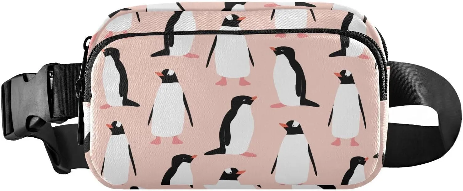 Cute Antarctica Bird Crossbody Bag for Women, Adjustable Belt Bag Fanny Packs, Fashion Waist Packs for Travel Running Workout