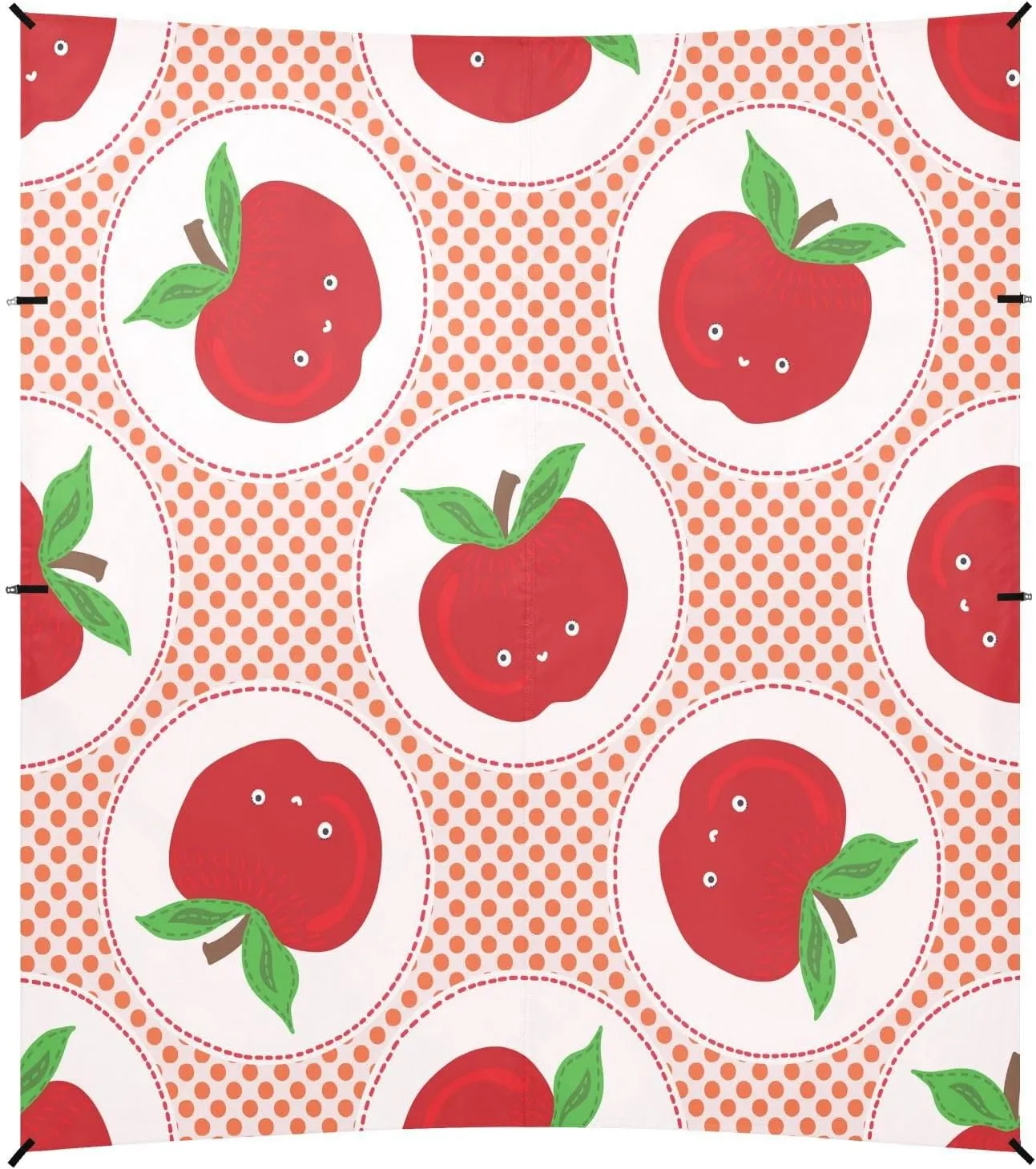 Cute Apple Polka Dot Beach Tent Camping Sun Shelters Portable Outdoor Canopy Sun Shade for Camping Trips Fishing Backyard Fun or Picnics Easy Setup with Carrying Bag