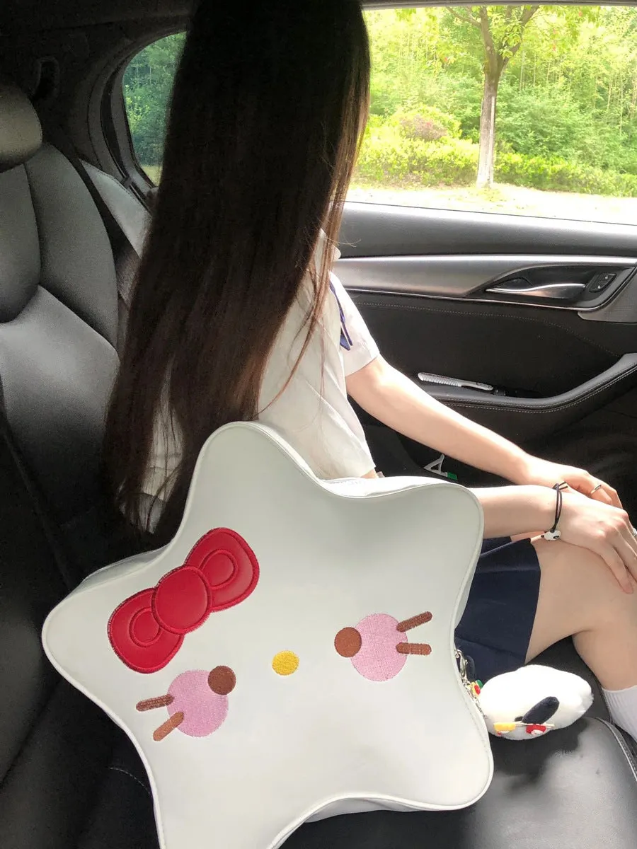 Cute Cartoon Cat Five-pointed Star Large Capacity Backpacks