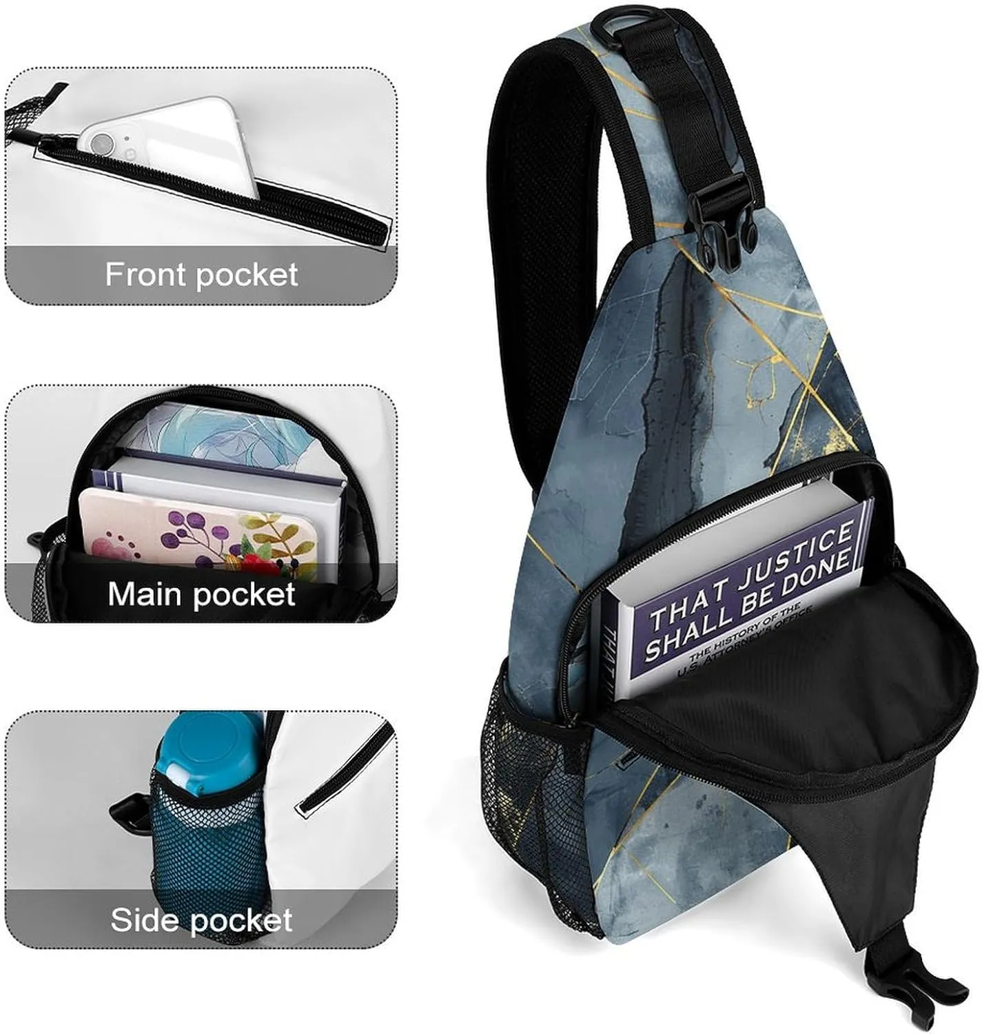 Dachshund And Piano Crossbody Bag, Sling Bag, Sling Backpack, Belt Bags for Travel Outdoors Hiking