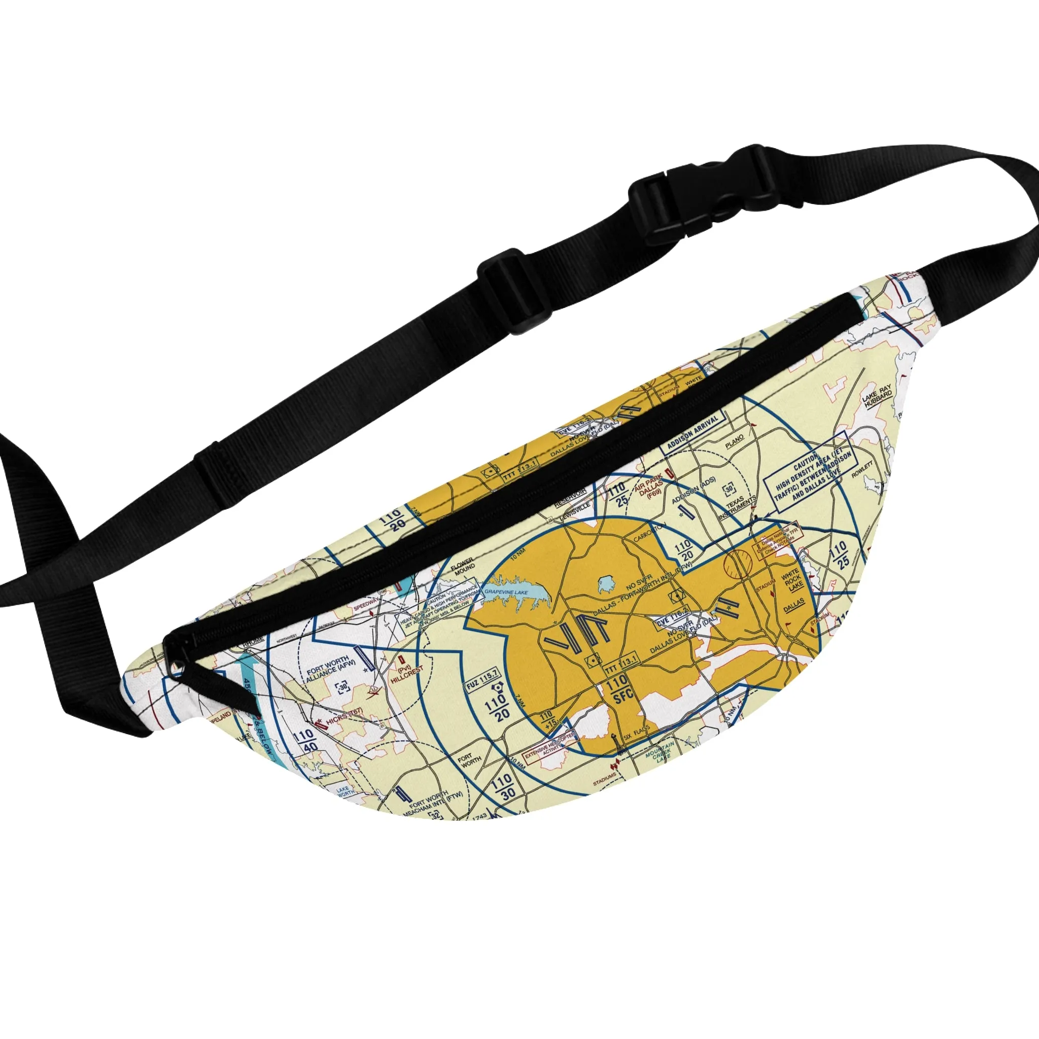 Dallas - Ft. Worth Flyway Chart fanny pack
