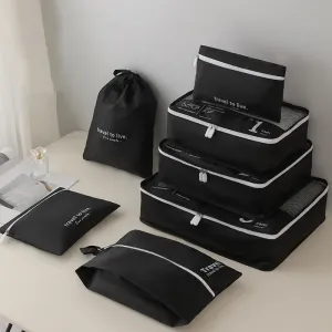 Danart Luggage Organizer Travel Set 7 Piece (Black)