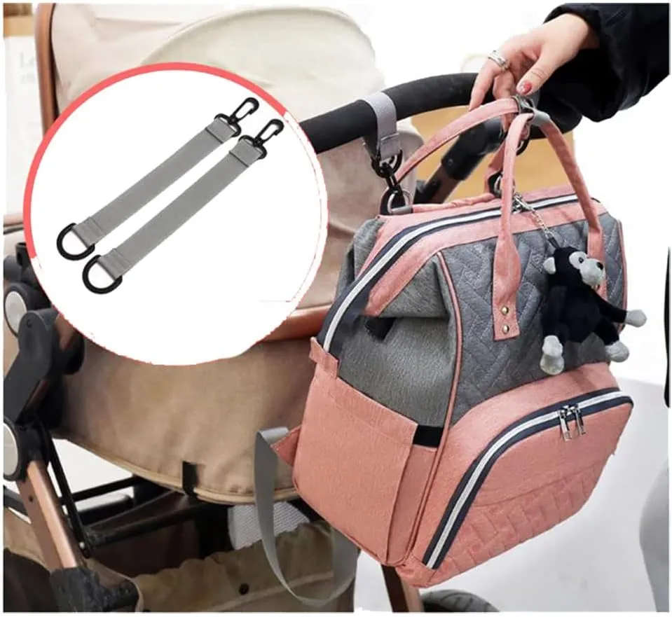Diaper Backpack Large Diaper Bag Portable Nappy Bag Travel Baby Bag With USB Charging Port (Grey)