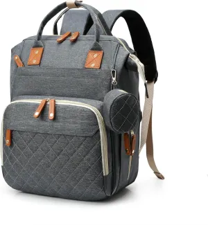 Diaper Bag Backpack,Large Capacity & Waterproof Baby Diaper Bag with USB Charging Port,Insulated Bottle Pockets & Stroller Straps,Multifunctional Travel Backpack for Moms & Dads,Dark Gray