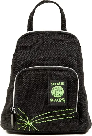 DIME BAGS - Club Backpack - Stylish Mini Backpack with (Hemp Material, Black)