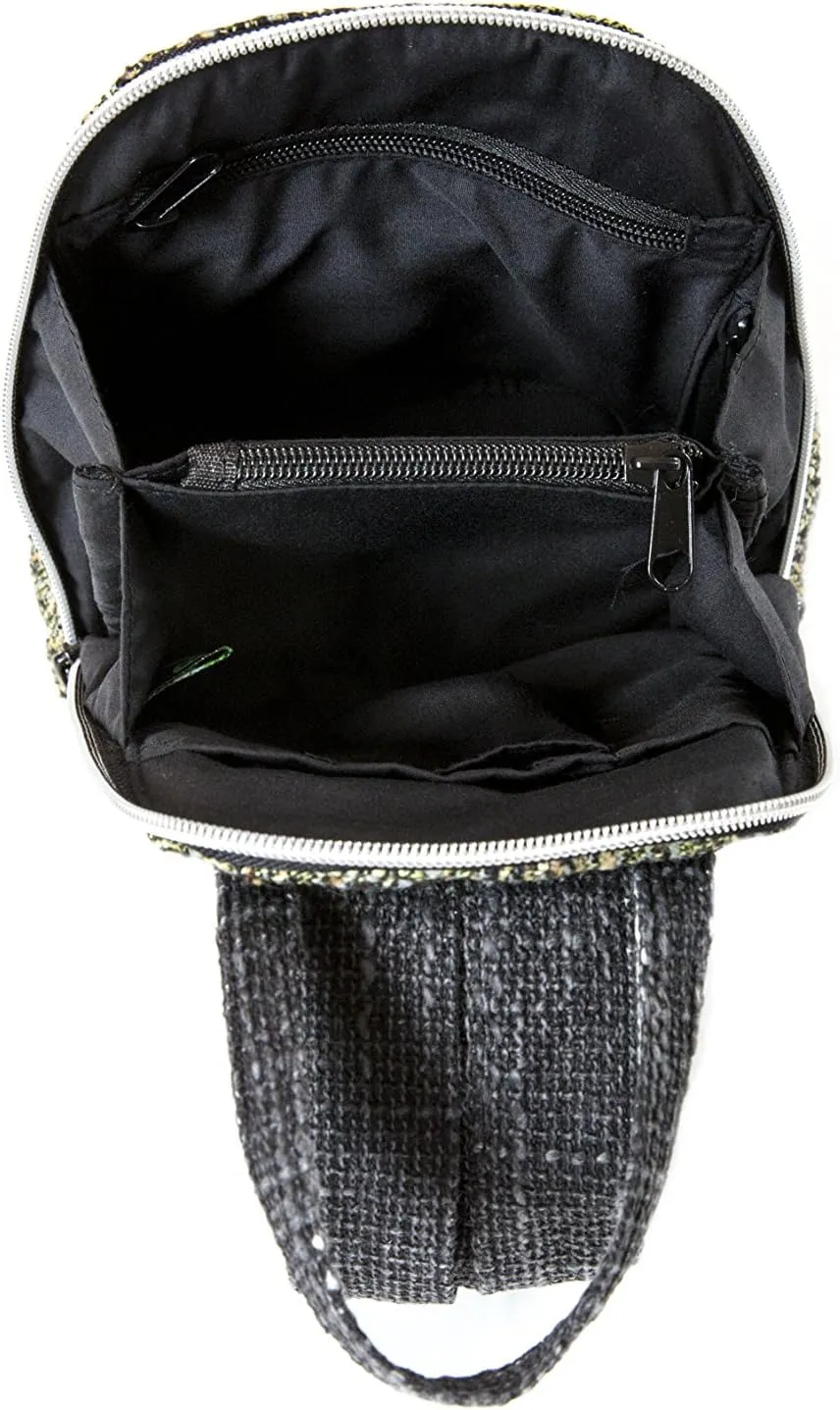 DIME BAGS - Club Kid Backpack - Stylish Mini Backpack with (Hemp Material, Timber)