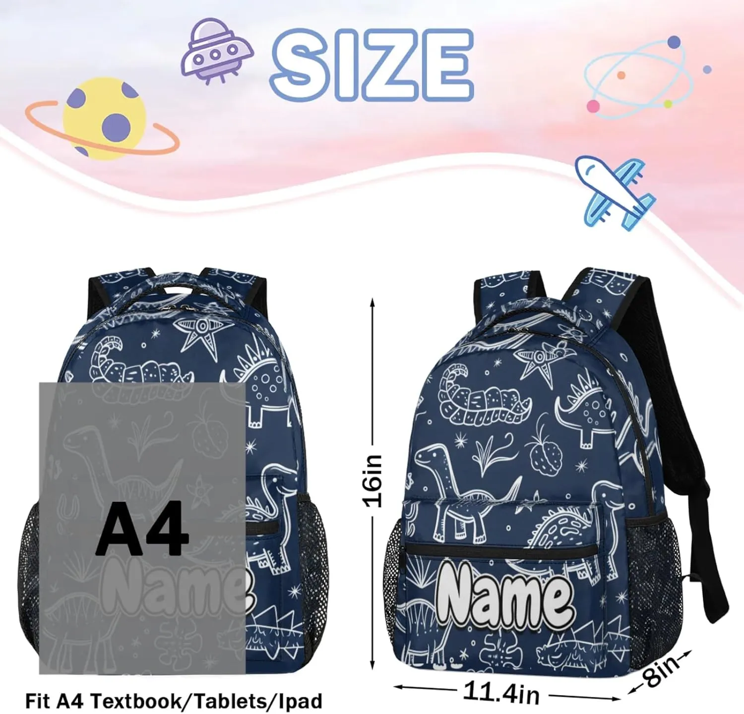 Dinosaurs Fossils Large Backpack Fashion Travel Backpacks for Business Women Men Casual Laptop Bag Waterproof Lightweight Shoulder Bags 16in