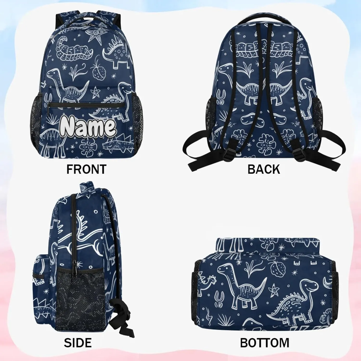 Dinosaurs Fossils Large Backpack Fashion Travel Backpacks for Business Women Men Casual Laptop Bag Waterproof Lightweight Shoulder Bags 16in