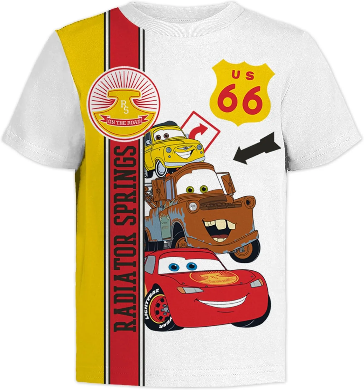Disney Cars Lightning McQueen Pixar Graphic T-Shirt (Sets) Tow Mater Doc Cruz Finn Outfit Tee Toddlers Birthday Kids Clothes