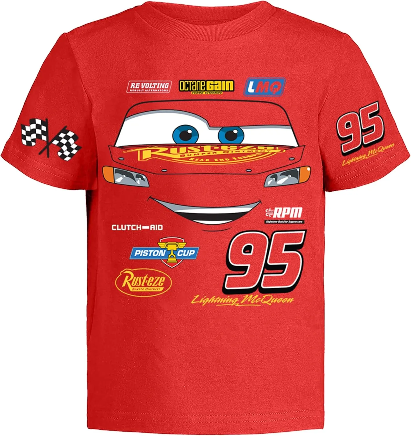 Disney Cars Lightning McQueen Pixar Graphic T-Shirt (Sets) Tow Mater Doc Cruz Finn Outfit Tee Toddlers Birthday Kids Clothes