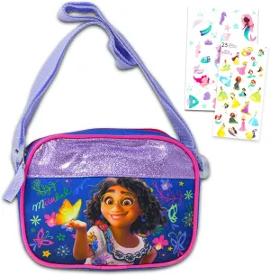 Disney Encanto Crossbody Bag for Girls Purse Bundle with Encanto Crossbody Bag for Girls Plus Stickers, Temporary Tattoos | Encanto Fanny Pack Kids