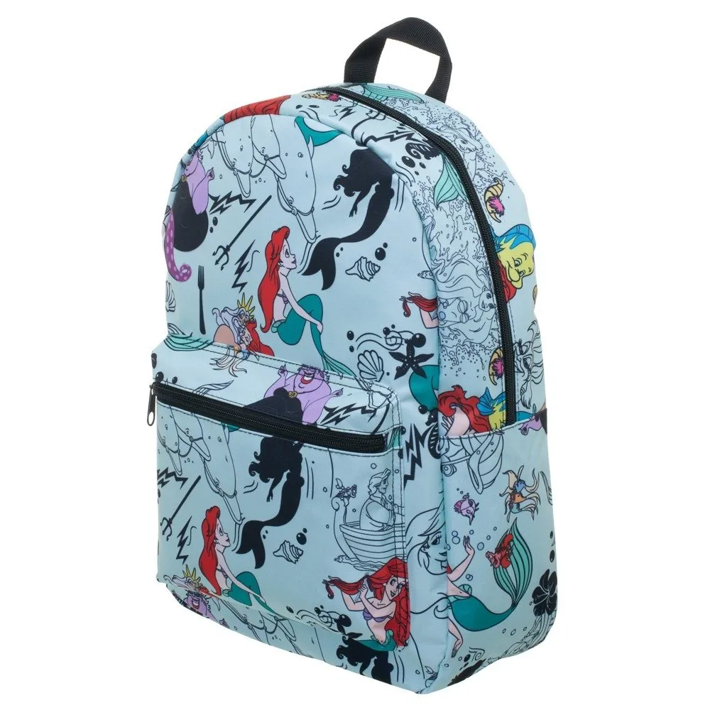Disney Little Mermaid All Over Print Sublimated Backpack