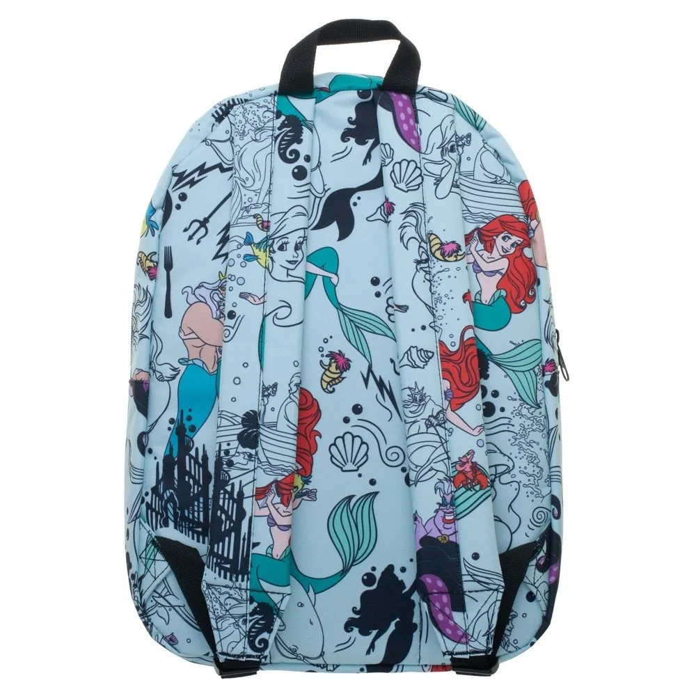 Disney Little Mermaid All Over Print Sublimated Backpack