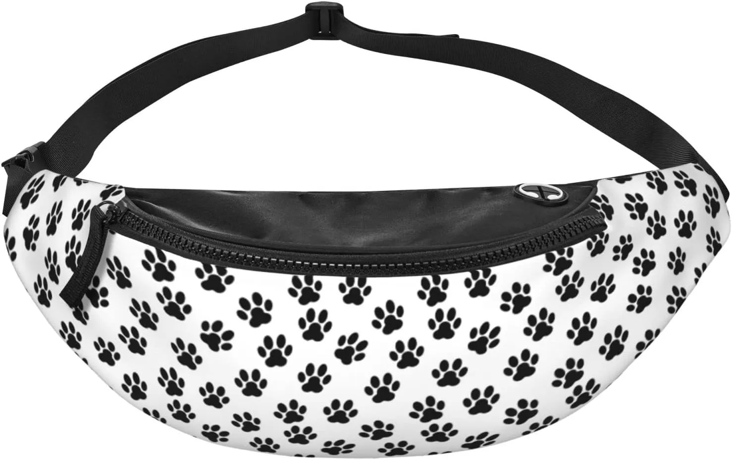 Dog Paw Print Fanny Pack for Women Men,Fashion Waist Pack Belt Bag Crossbody Bag for Traveling Casual Running Cycling
