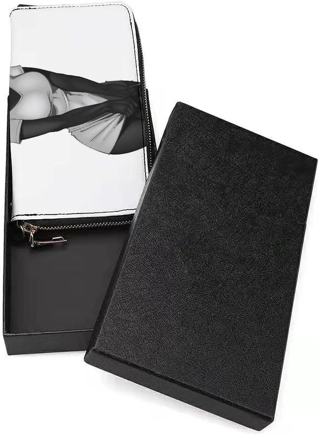 Donnapink Long Clutch Wallet, Long Handbag with Wristlet Strap, PU Leather Zip Purse