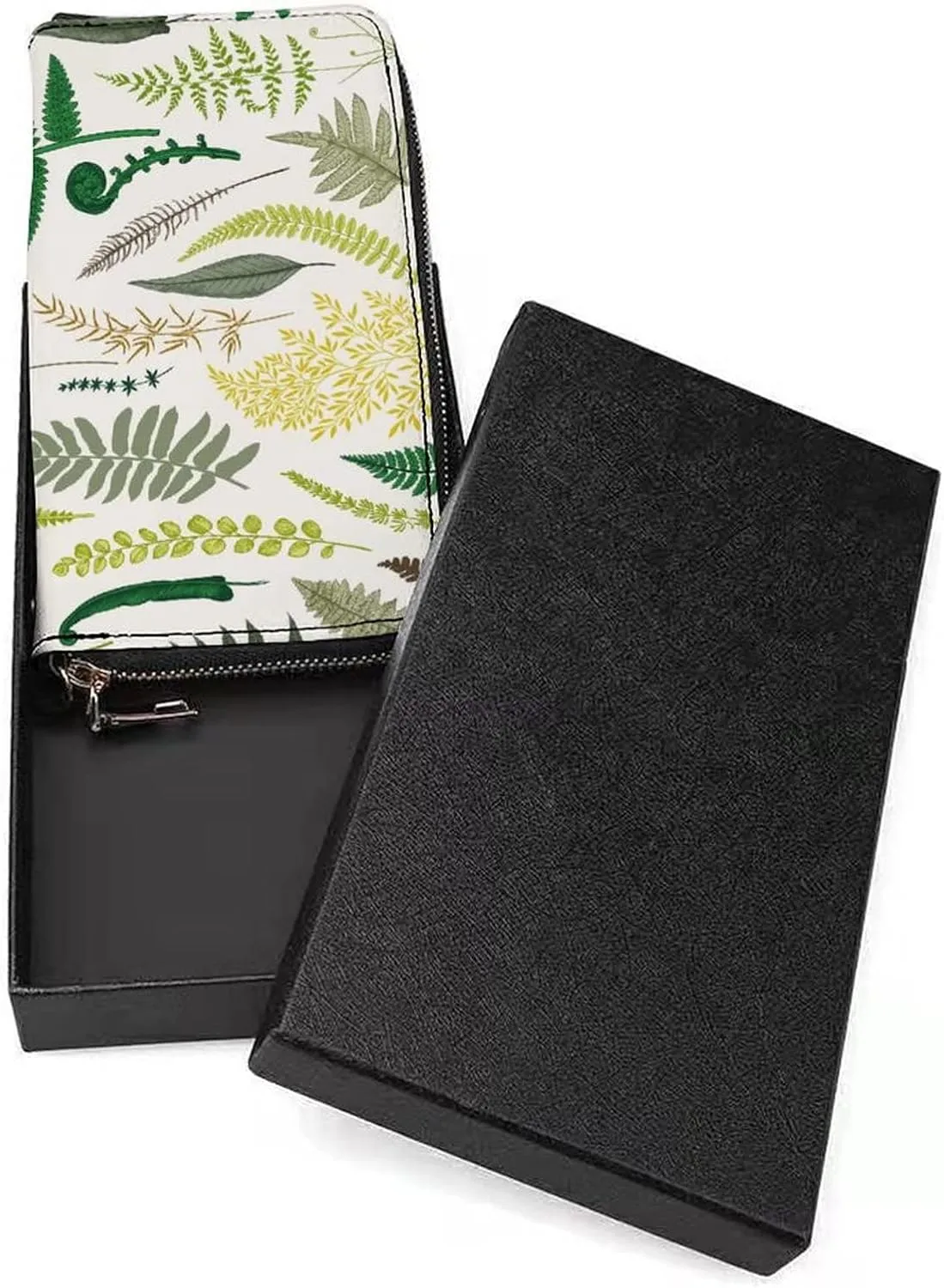 Donnapink Long Clutch Wallet, Long Handbag with Wristlet Strap, PU Leather Zip Purse