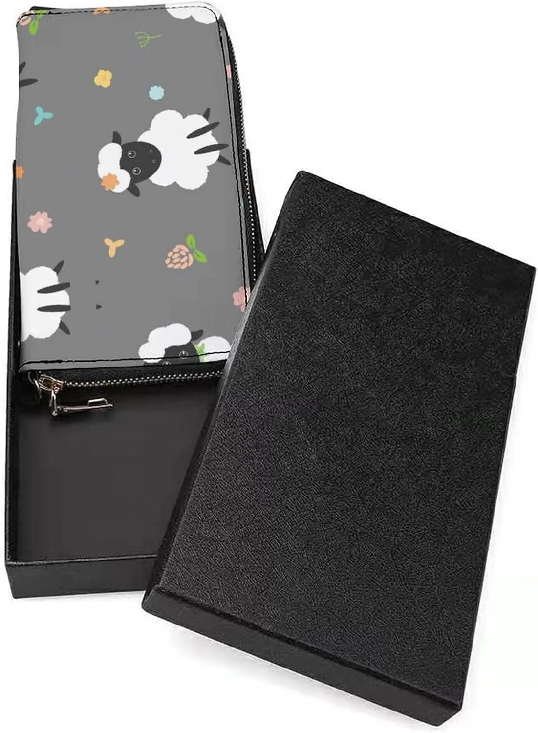 Donnapink Long Clutch Wallet, Long Handbag with Wristlet Strap, PU Leather Zip Purse