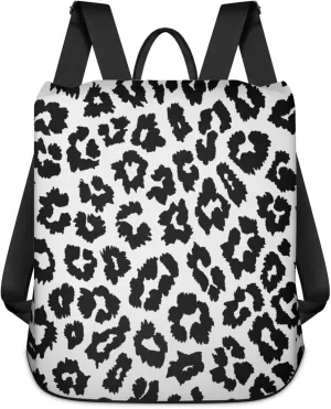 Dramatic Leopard Print Anti-Theft Rucksack Fashion Backpack Travel Shoulder Bag Lightweight Waterproof Daypack Casual Backpacks For Women Men